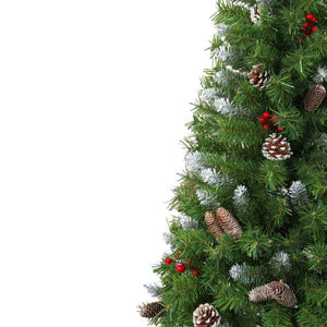 English Elm Pre-Lit Artificial Christmas 3 Piece Set with Warm White LED Entrance Trees and Garland N710P507110F