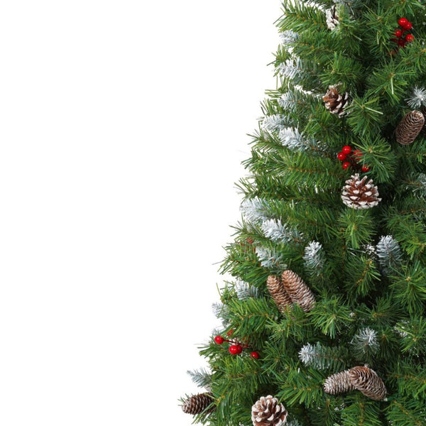 English Elm Pre-Lit Artificial Christmas 3 Piece Set with Warm White LED Entrance Trees and Garland N710P507110F