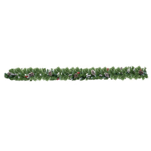 English Elm 6-Piece Pre-Lit Holiday Decor Set with Foyer Trees Wreath Garland and LED Glow N710P513660F
