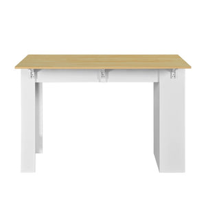 English Elm U_style-Ca Foldable Sideboard with Marble Grain Drop Leaf Top and Two Door Cabinet N711P427079O