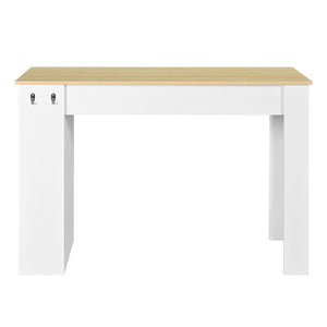 English Elm U_style-Ca Foldable Sideboard with Marble Grain Drop Leaf Top and Two Door Cabinet N711P427079O
