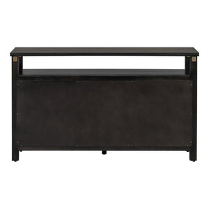 English Elm U_styled Pine Wood Sideboard with Industrial Rivets Three Door Storage Dining Room N711P440154B