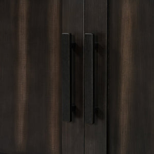 English Elm U_styled Pine Wood Sideboard with Industrial Rivets Three Door Storage Dining Room N711P440154B