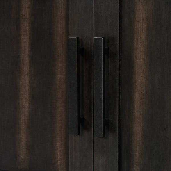 English Elm U_styled Pine Wood Sideboard with Industrial Rivets Three Door Storage Dining Room N711P440154B