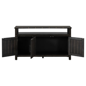 English Elm U_styled Pine Wood Sideboard with Industrial Rivets Three Door Storage Dining Room N711P440154B