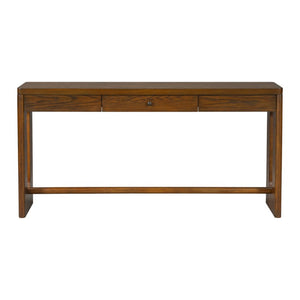 English Elm U_style Oak Veneer Console Table with Drawer Oval Leg Entryway Hallway Accent N711P456184D