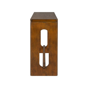 English Elm U_style Oak Veneer Console Table with Drawer Oval Leg Entryway Hallway Accent N711P456184D