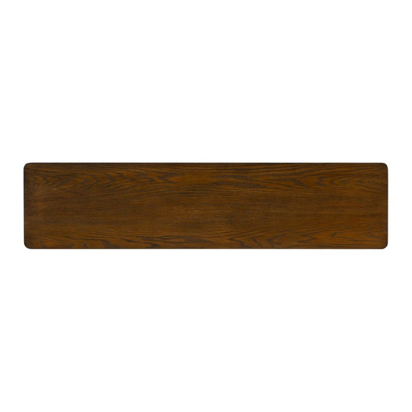 English Elm U_style Oak Veneer Console Table with Drawer Oval Leg Entryway Hallway Accent N711P456184D
