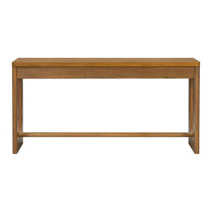English Elm U_style Oak Veneer Console Table with Storage Drawer and Oval Cutout Legs for Entryway Natural N711P456184O