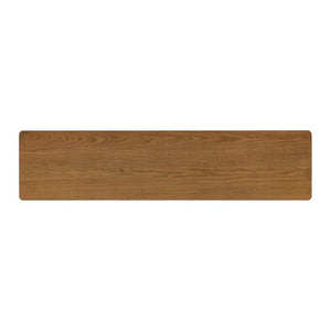 English Elm U_style Oak Veneer Console Table with Storage Drawer and Oval Cutout Legs for Entryway Natural N711P456184O