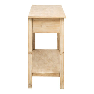 English Elm U_style Fir Veneer Console Table Honeycomb Drawer Fronts Iron Handles Entryway Storage Natural N711P475187O