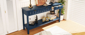 English Elm U_style Fir Veneer Console Table Honeycomb Drawer Fronts Iron Handles Entryway Storage N711P475187V