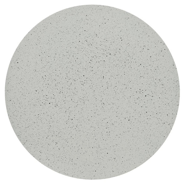 English Elm U_style Hourglass Faux Terrazzo Round Accent Table Sculptural Outdoor Patio Side Stand Beige N711P541905A