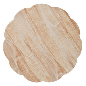 English Elm U_style MGO Sculptural Hourglass Side Table Faux Marble Finish Indoor Outdoor Accent Beige Marble N711P541960Y