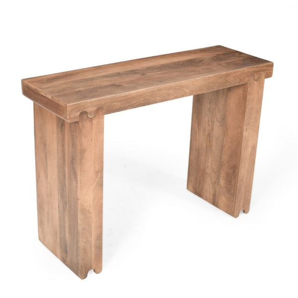 English Elm Trexm Solid Mango Wood Farmhouse Console Table Narrow Entryway Sofa Hall Accent Honey N715P224881D