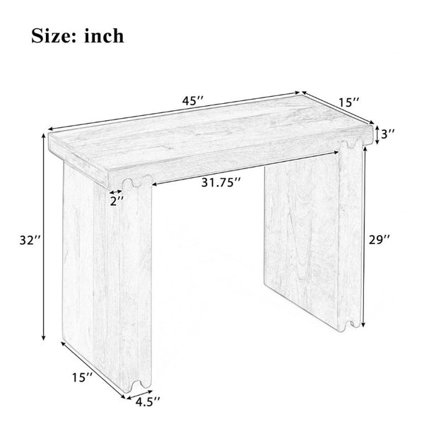 English Elm Trexm Solid Mango Wood Farmhouse Console Table Narrow Entryway Sofa Hall Accent Honey N715P224881D