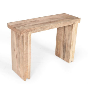 English Elm Trexm Solid Mango Wood Farmhouse Console Table Narrow Entryway Sofa Hall Accent Natural N715P224881N