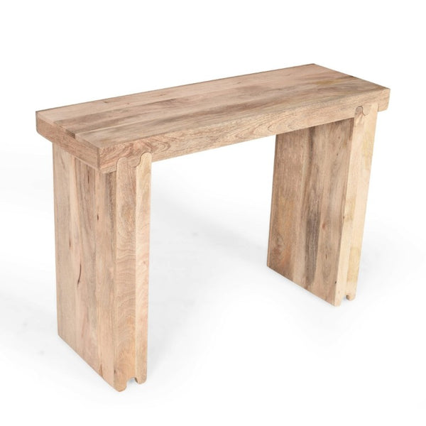 English Elm Trexm Solid Mango Wood Farmhouse Console Table Narrow Entryway Sofa Hall Accent Natural N715P224881N