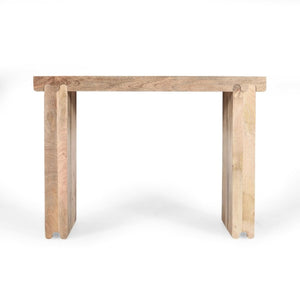English Elm Trexm Solid Mango Wood Farmhouse Console Table Narrow Entryway Sofa Hall Accent Natural N715P224881N
