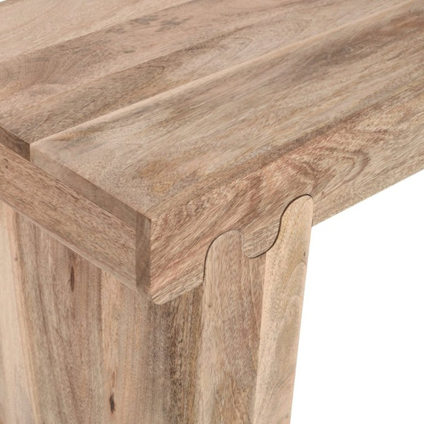English Elm Trexm Solid Mango Wood Farmhouse Console Table Narrow Entryway Sofa Hall Accent Natural N715P224881N