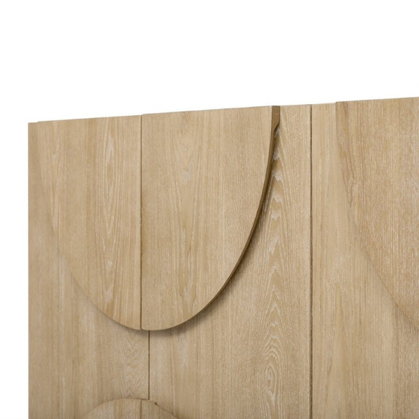 English Elm Trexm Four Door Wood Veneer Sideboard with Adjustable Shelves for Dining or Kitchen Natural N715P246892D