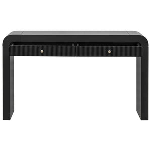 English Elm Trexm Fluted Drawer Acacia Veneer Console Table Rustic Entryway Sofa Hallway Accent Black N715P266077B