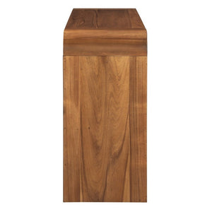 English Elm Trexm Fluted Drawer Acacia Veneer Console Table Rustic Entryway Sofa Hallway Accent Brown N715P266077D