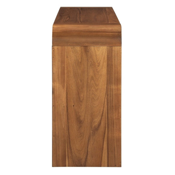 English Elm Trexm Fluted Drawer Acacia Veneer Console Table Rustic Entryway Sofa Hallway Accent Brown N715P266077D
