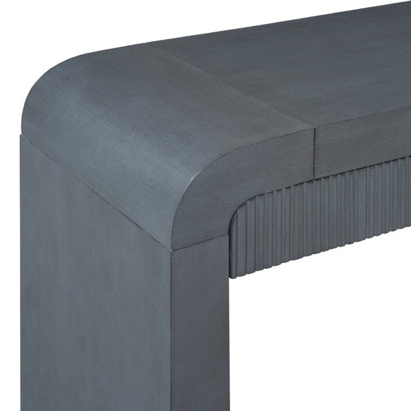 English Elm Trexm Fluted Drawer Acacia Veneer Console Table Rustic Entryway Sofa Hallway Accent Dark Navy N715P266077M