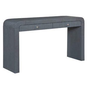 English Elm Trexm Fluted Drawer Acacia Veneer Console Table Rustic Entryway Sofa Hallway Accent Dark Navy N715P266077M