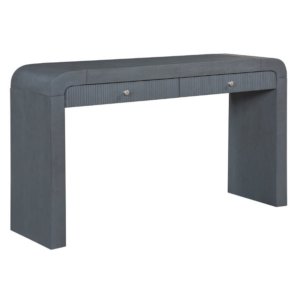 English Elm Trexm Fluted Drawer Acacia Veneer Console Table Rustic Entryway Sofa Hallway Accent Dark Navy N715P266077M