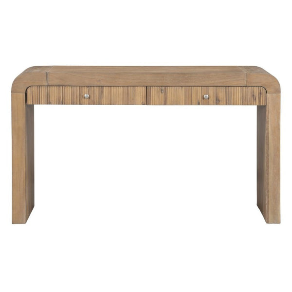 English Elm Trexm Fluted Drawer Acacia Veneer Console Table Rustic Entryway Sofa Hallway Accent Natural N715P266077N