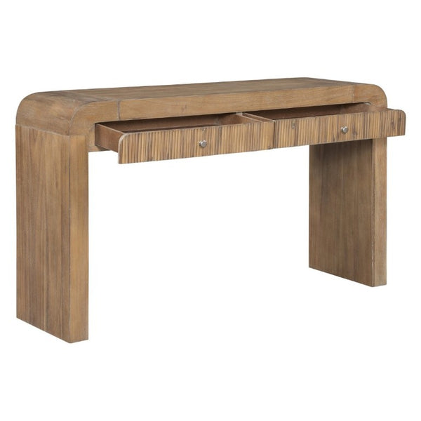 English Elm Trexm Fluted Drawer Acacia Veneer Console Table Rustic Entryway Sofa Hallway Accent Natural N715P266077N