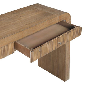 English Elm Trexm Fluted Drawer Acacia Veneer Console Table Rustic Entryway Sofa Hallway Accent Natural N715P266077N