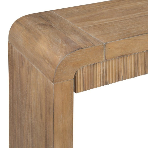English Elm Trexm Fluted Drawer Acacia Veneer Console Table Rustic Entryway Sofa Hallway Accent Natural N715P266077N