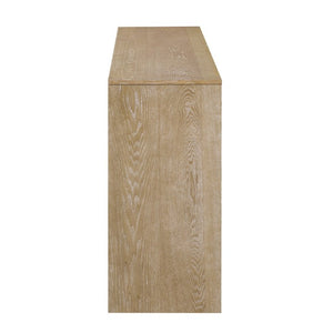 English Elm Trexm 60 Inch Farmhouse Console Table Waterfall Edge Ash Veneer Hidden Drawers Entryway Natural N715P289696N