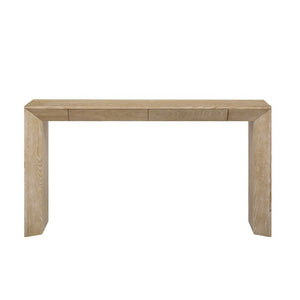 English Elm Trexm 60 Inch Farmhouse Console Table Waterfall Edge Ash Veneer Hidden Drawers Entryway Natural N715P289696N