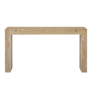 English Elm Trexm 60 Inch Farmhouse Console Table Waterfall Edge Ash Veneer Hidden Drawers Entryway Natural N715P289696N