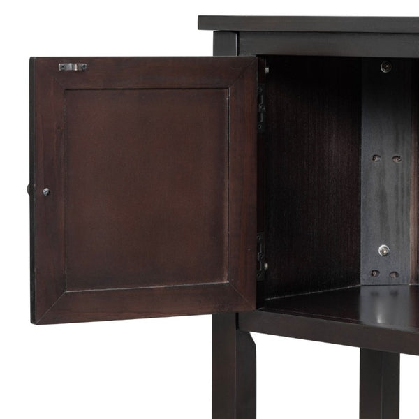 English Elm Trexm Cambridge Vintage Pine Console Table Four Drawers Open Shelf Entryway Storage Espresso N715P415310P