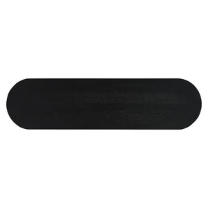 English Elm Trexm Fluted Leg Ash Veneer Console Table Farmhouse Oval Top Open Shelf Entryway Black N715P462622B