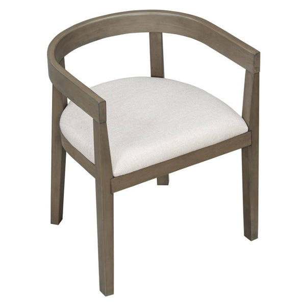 English Elm Trexm Upholstered Dining Chair Set of 4 Wraparound Back Rubberwood Frame Espresso N715P466152P