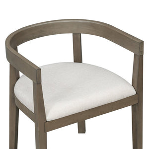 English Elm Trexm Upholstered Dining Chair Set of 4 Wraparound Back Rubberwood Frame Espresso N715P466152P