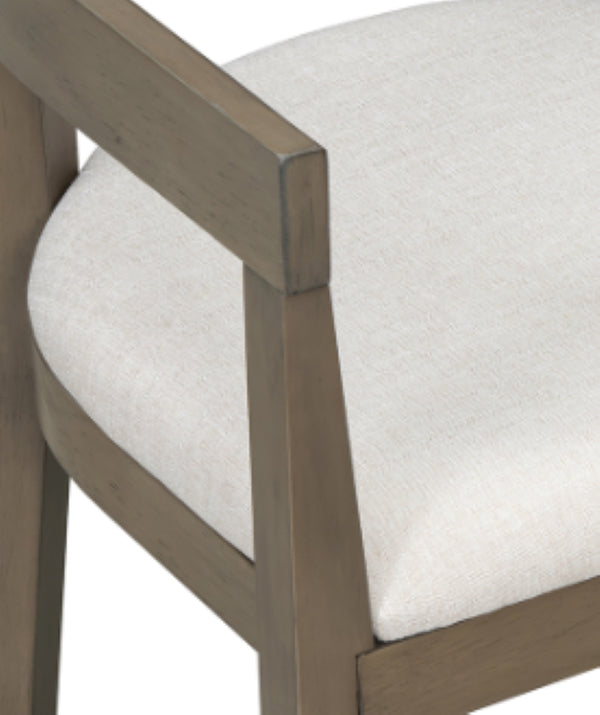 English Elm Trexm Upholstered Dining Chair Set of 4 Wraparound Back Rubberwood Frame Espresso N715P466152P