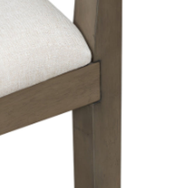 English Elm Trexm Upholstered Dining Chair Set of 4 Wraparound Back Rubberwood Frame Espresso N715P466152P