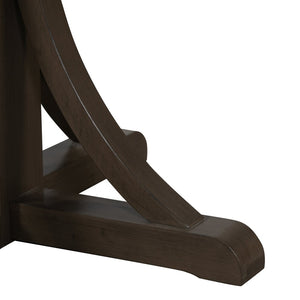 English Elm Trexm Farmhouse Dining Table Seats Six with Trestle Base and Oak Veneer Finish Espresso N715P475469P