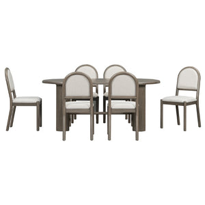 English Elm Trexm Oval Oak Veneer Dining Table Fluted Double Pedestal Base Farmhouse Warm Espresso N715P487120P