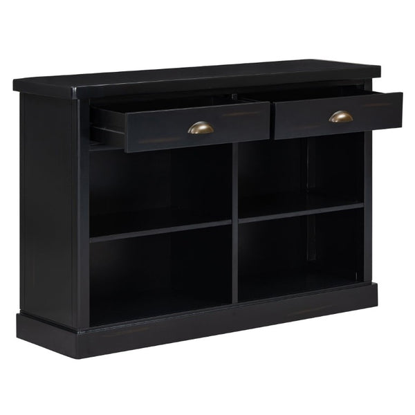 English Elm Trexm Farmhouse Console Table with Drawers Open Cubbies Acacia Entryway Hallway Espresso N715P497738B