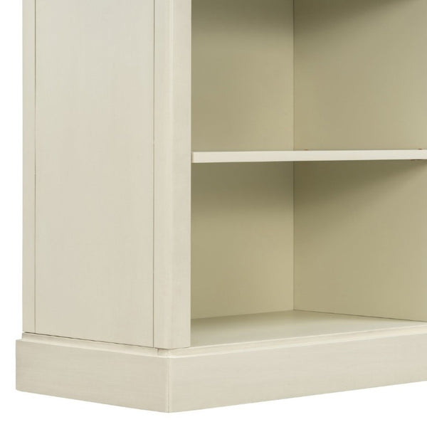English Elm Trexm Farmhouse Console Table with Drawers Open Cubbies Acacia Entryway Hallway White N715P497738K