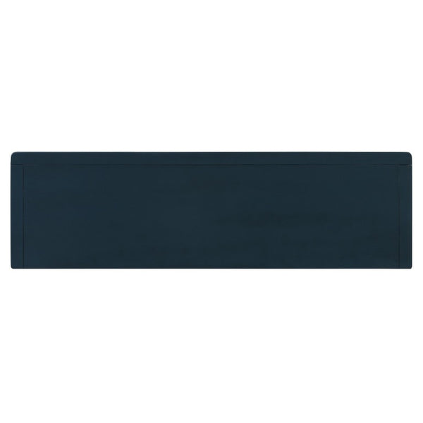 English Elm Trexm Farmhouse Console Table with Drawers Open Cubbies Acacia Entryway Hallway Navy N715P497738M