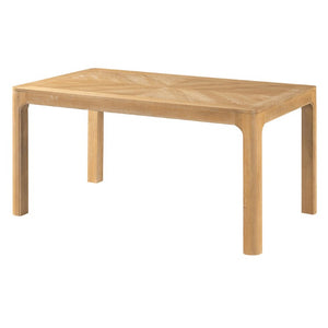 English Elm Trexm Oak Veneer Parquet Rectangular Dining Table with Rubberwood Legs for Modern Homes N715P532641D